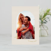 クリーエレガントム&金ゴールドアーチ写真 | 最も幸カスタム福 箔シーズンカード (立ち正面)