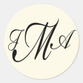 クリーカスタムム及びブラウン封筒用シール ラウンドシール (正面)