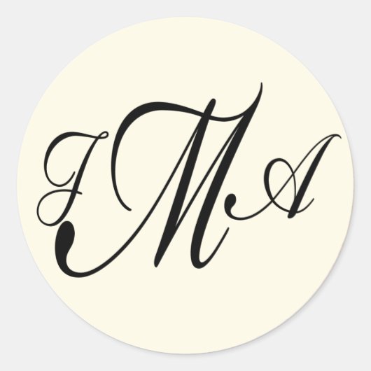 クリーカスタムム及びブラウン封筒用シール ラウンドシール (正面)