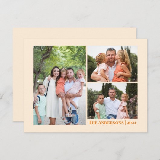 クリーカスタムム感謝祭の写真とメッセージ ポストカード (正面/裏面)