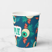 クリーカッコいいル怖い不気味アイハロウィーン 紙コップ (裏面)