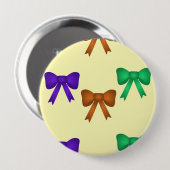 クリーカラフルムでリボンをリボンで結ぶ 缶バッジ (正面&裏面)