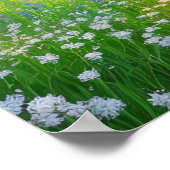 クリークのそばの草の畑 ポスター (角)