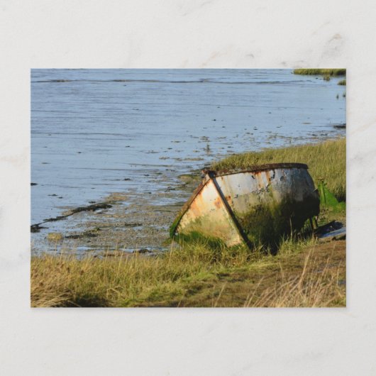 クリークのオールドボート ポストカード (正面)