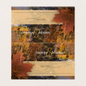 クリークサイドの森のカエデの葉の秋結婚のゲスト (外部フラット)