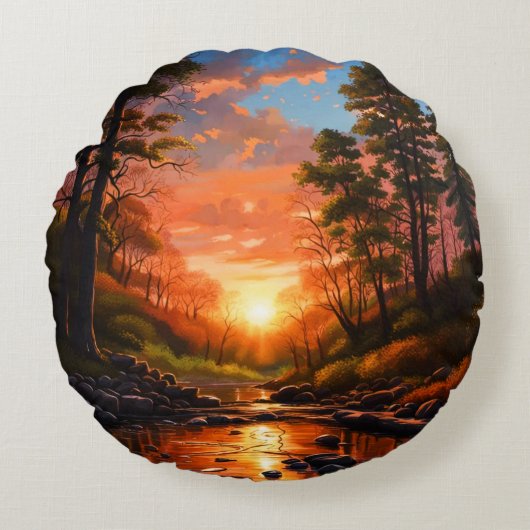 クリークバンクサンライズ ラウンドクッション (正面)