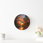 クリークバンクサンライズ ラウンド壁時計 (ホーム)