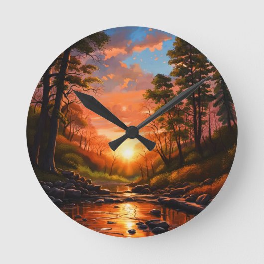 クリークバンクサンライズ ラウンド壁時計 (正面)