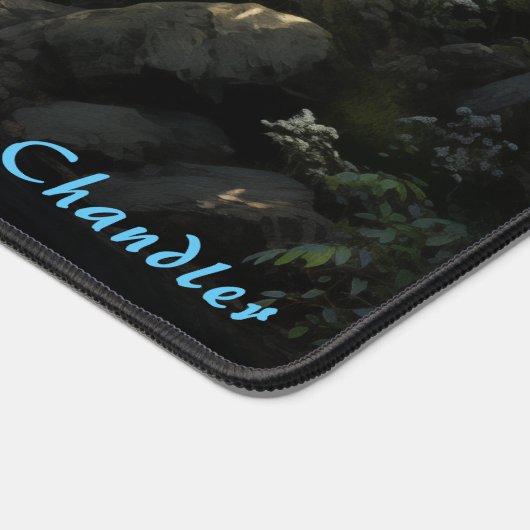 クリークパーソナライズされたインザフォレストデスクマット デスクマット (コーナー)