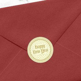 クリークラシックム装飾幾何学新年 ラウンドシール