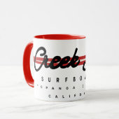 クリークラットマンガートスタジオクリークラットサーフボード マグカップ (正面左)
