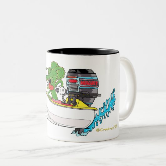クリークラートカートオンズフライバイバーフライバーボートマグ ツートーンマグカップ (正面右)