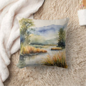 クリークリーズウォータースケープ山 クッション (ブランケット)