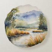 クリークリーズウォータースケープ山 ラウンドクッション (裏面)