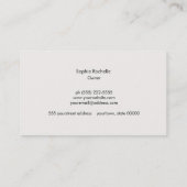 クリークールムモダンターコイズブルーサークルモノグラム 名刺 (裏面)