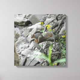 クリーク堤防に沿ったリス キャンバスプリント