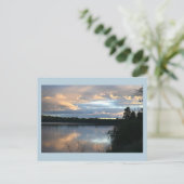 クリーク水景サンセットポストカード ポストカード (スタンド正面)