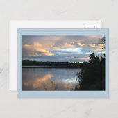 クリーク水景サンセットポストカード ポストカード (正面/裏面)