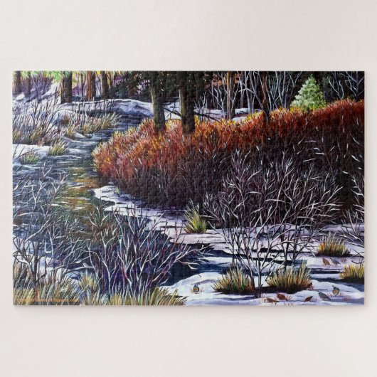 クリーク沿いの生活 ジグソーパズル (横)