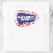 クリーク澄んキャニオンコロラド登山カラビナー 長方形シール (バッグ)