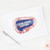 クリーク澄んキャニオンコロラド登山カラビナー 長方形シール (封筒)