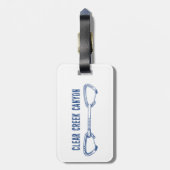 クリーク澄んキャニオンコロラド登山クイックドロー ラゲッジタグ (裏面縦)