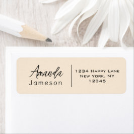 クリーシンプルンミニマルプリフォームカジュアルクリーム ラベル