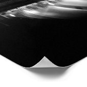 クリースタイリッシュド講堂のB&W写真 ポスター (角)