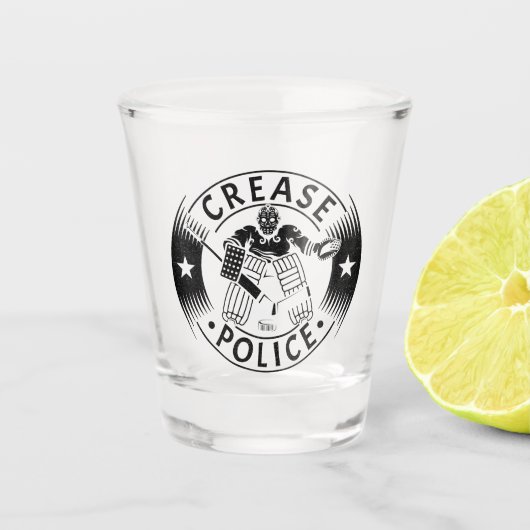 クリース警察ホッケーゴアリー・ネットミンダー ショットグラス (正面)