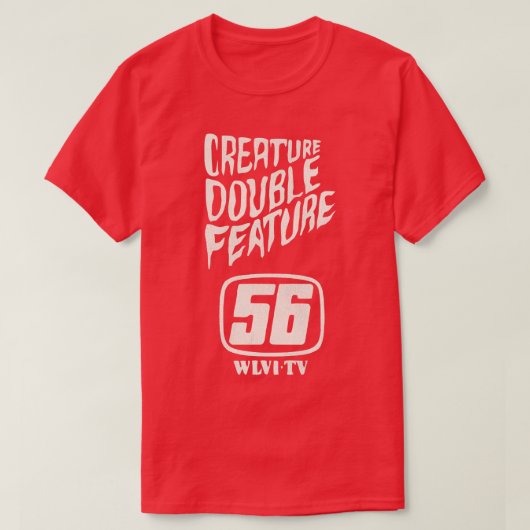 クリーチャー・ダブル機能70sホラーWLVI 56 Boston Tシャツ (デザイン正面)