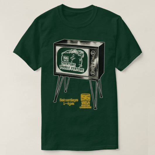 クリーチャーDouble Feature TV WLVI 56 Boston Tシャツ (デザイン正面)