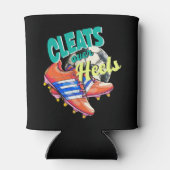 クリートオーバーヒール、女子サッカーサッカー 缶クーラー (裏面)