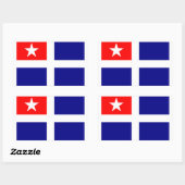 クリート地域国旗のギリシャ記号 長方形シール (シート)