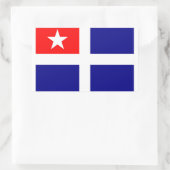 クリート地域国旗のギリシャ記号 長方形シール (バッグ)