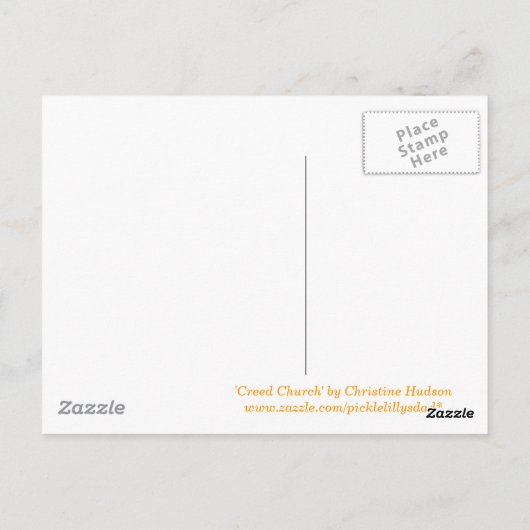 「クリード教会」はがき ポストカード (裏面)