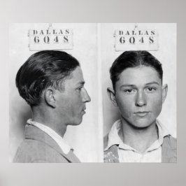 クリード・チャンピオン・バロー 1926年頃ダラスにて撮影された顔写真 ポスター