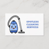 クリーナーかわいい漫画のバキュームブルー 名刺 (正面)