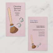 クリーナークリーニングサービスのビジネスプロファイルカード 名刺 (正面/裏面)