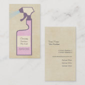 クリーナークリーニングサービスのビジネスプロファイルカード 名刺 (正面/裏面)