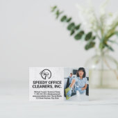 クリーナーサービス |メイドクリーニングオフィス 名刺 (スタンド正面)