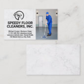 クリーナーサービス |清掃フロア 名刺 (正面/裏面)