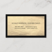 クリーナーロゴ | ラグジュアリーレザー背景 名刺 (裏面)