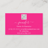 クリーニングごみ取りメイドキャンディ金ゴールドロゴQR 名刺 (裏面)