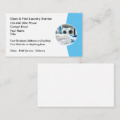 クリーニングと折り畳みランドリーの配達 予約カード (正面/裏面)