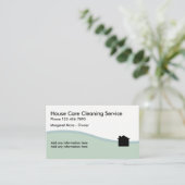 クリーニングのサービス業のプロフィールカード 名刺 (スタンド正面)