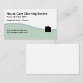 クリーニングのサービス業のプロフィールカード 名刺 (正面/裏面)
