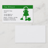 クリーニングのサービス業はモダンを梳きます 名刺 (正面/裏面)