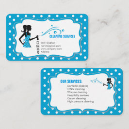 クリーニングのサービス業カード 名刺