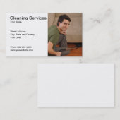 クリーニングのサービス業カード 名刺 (正面/裏面)