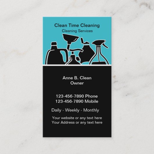 クリーニングのサービス業カード 名刺 (正面)